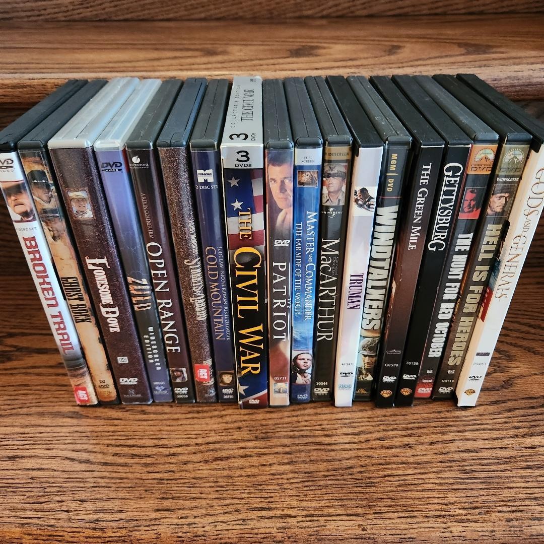 18 DVD Western War Movie Lot Lonesome Dove Streets of Laredo Green Mile Patriot