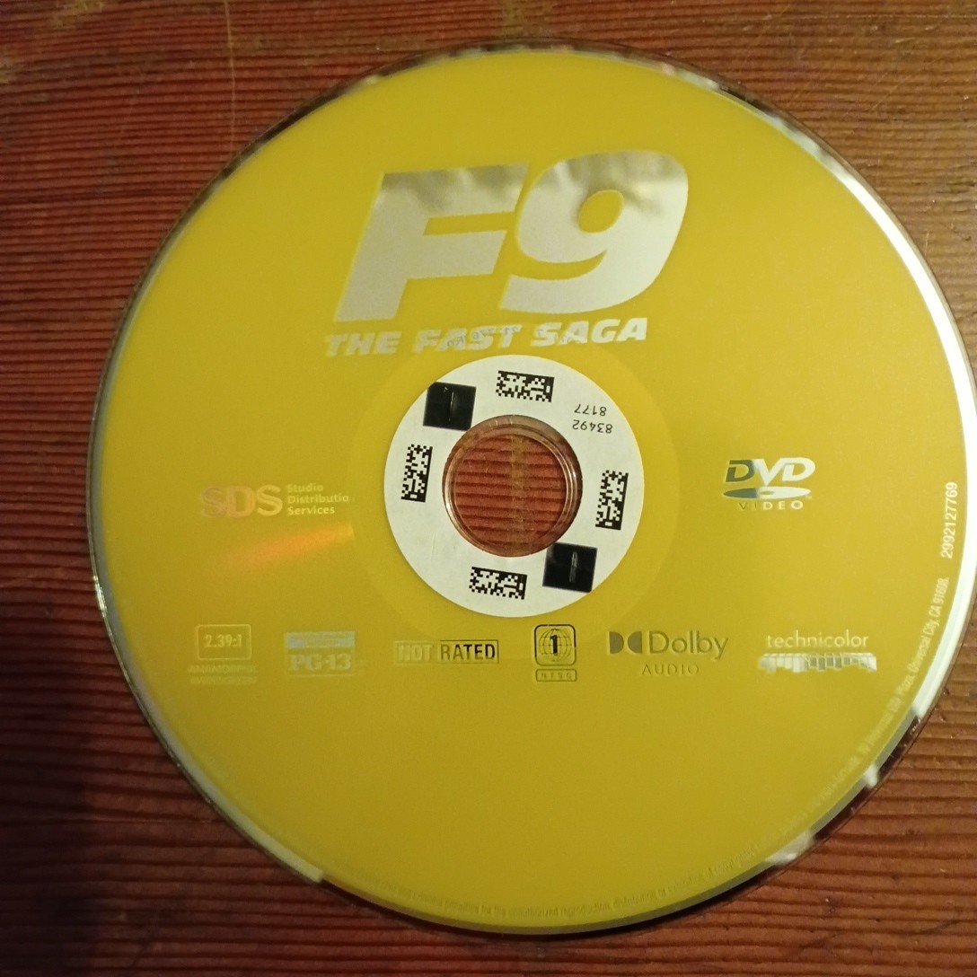 F9: the Fast Saga (DVD, 2021)Rdbx Disc Only 4363
