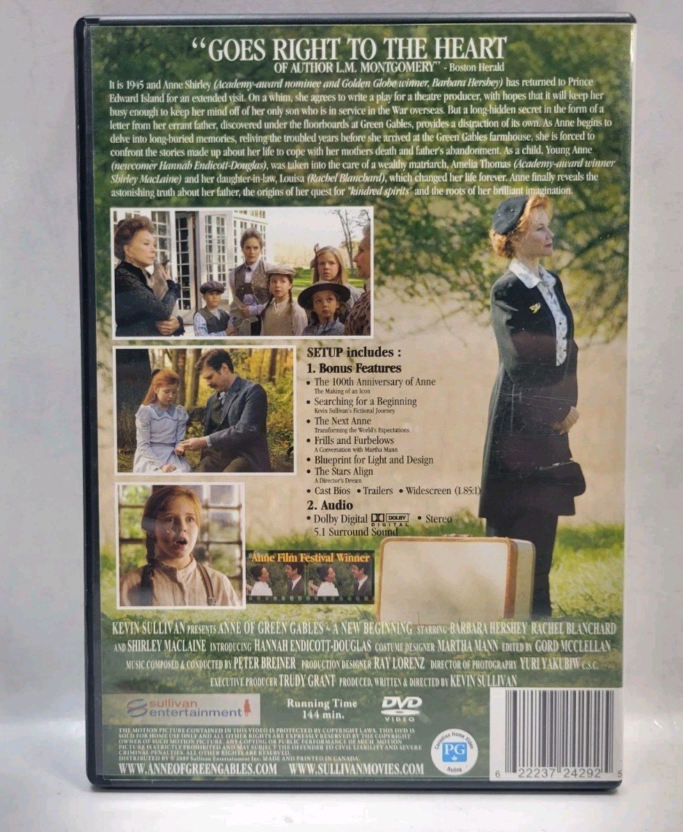 Anne of Green Gables: a New Beginning DVD(2008)Hershey, Blanchard, Maclaine