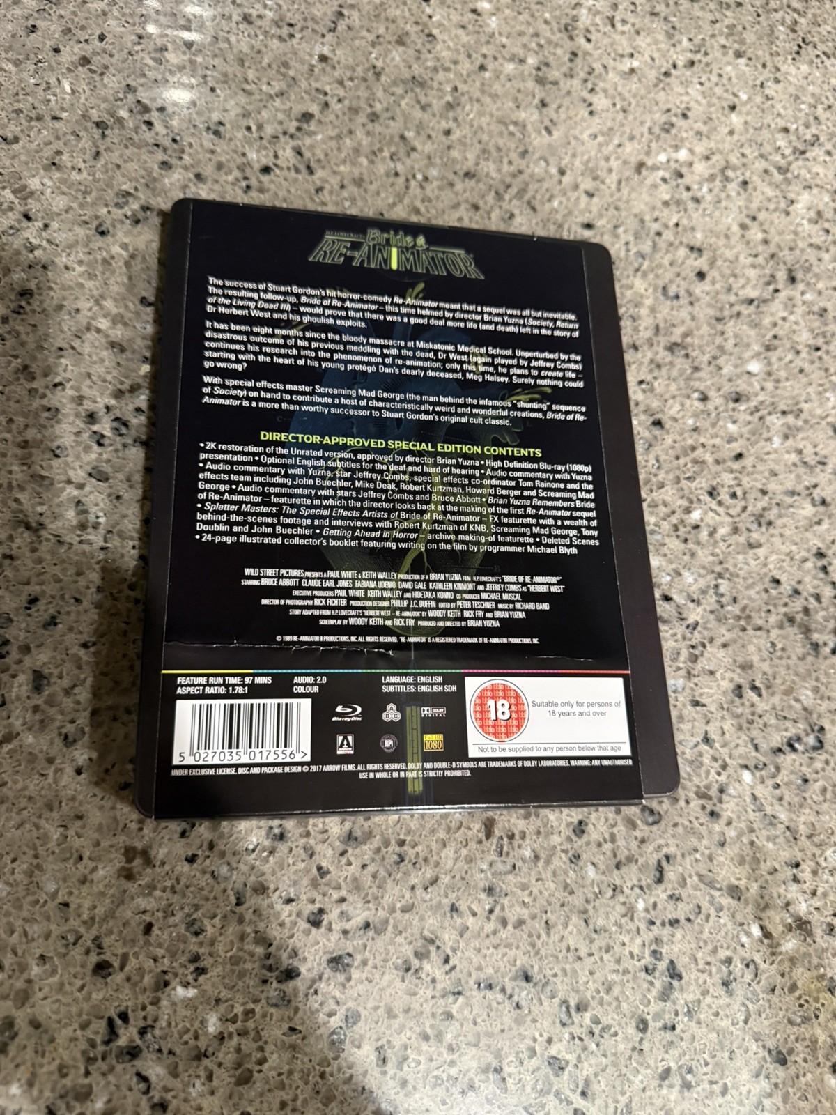 Bride of Re-animator 1990 Blu-ray ARROW VIDEO Steelbook Special Edition OOP