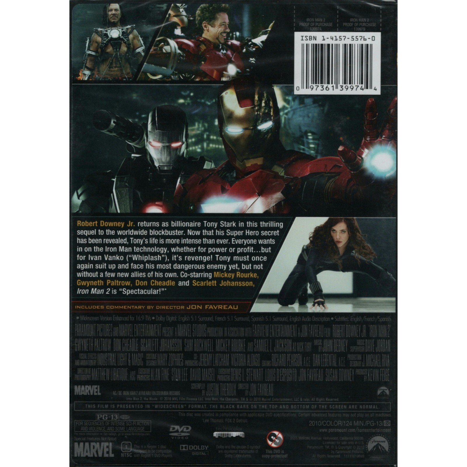 Sealed DVD: Iron Man 2 Marvel Comics MCU Movie Superhero Black Widow War Machine
