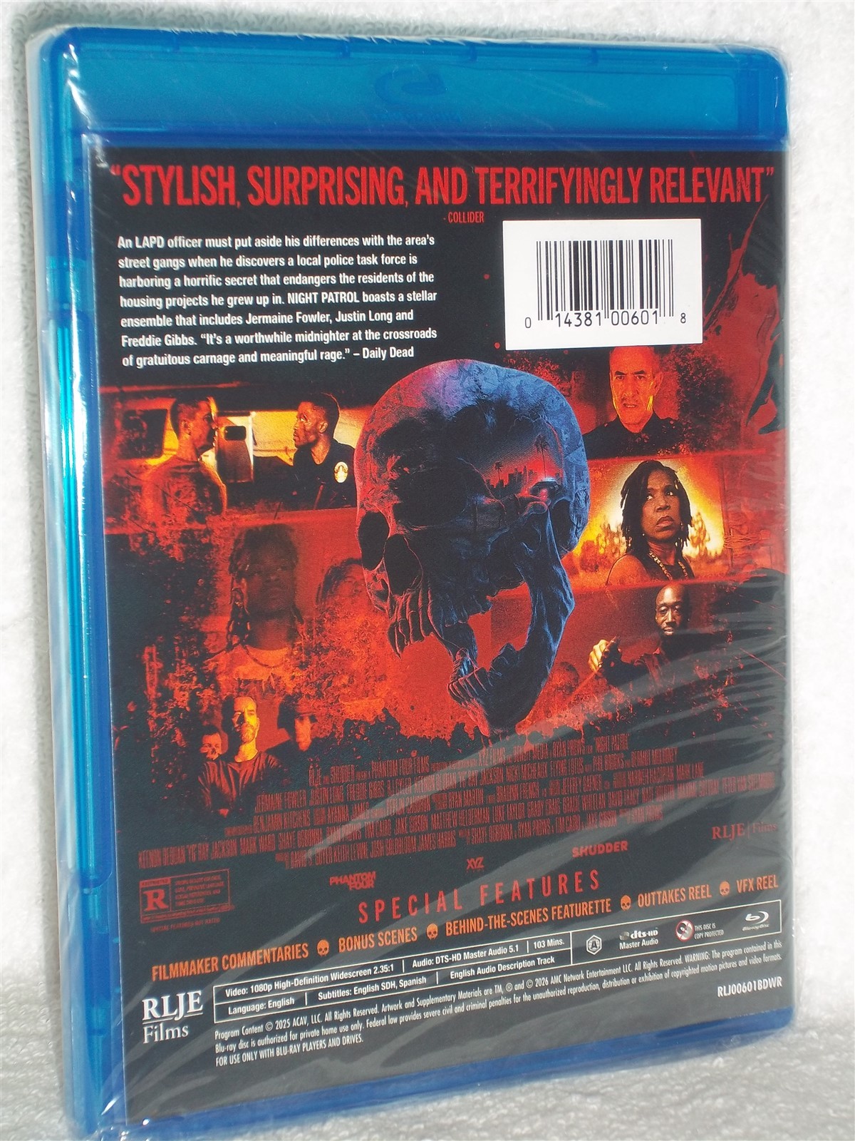Night Patrol (Blu-ray, 2026) NE Jermaine Fowler Freddie Gibbs Justin Long horror