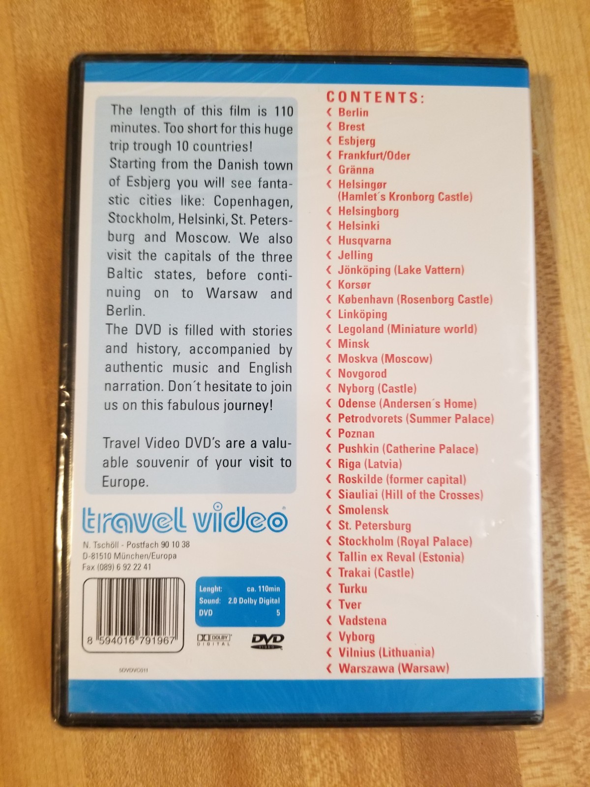 Travel Video- Scandinavia & Russia & Poland (New DVD Sealed)