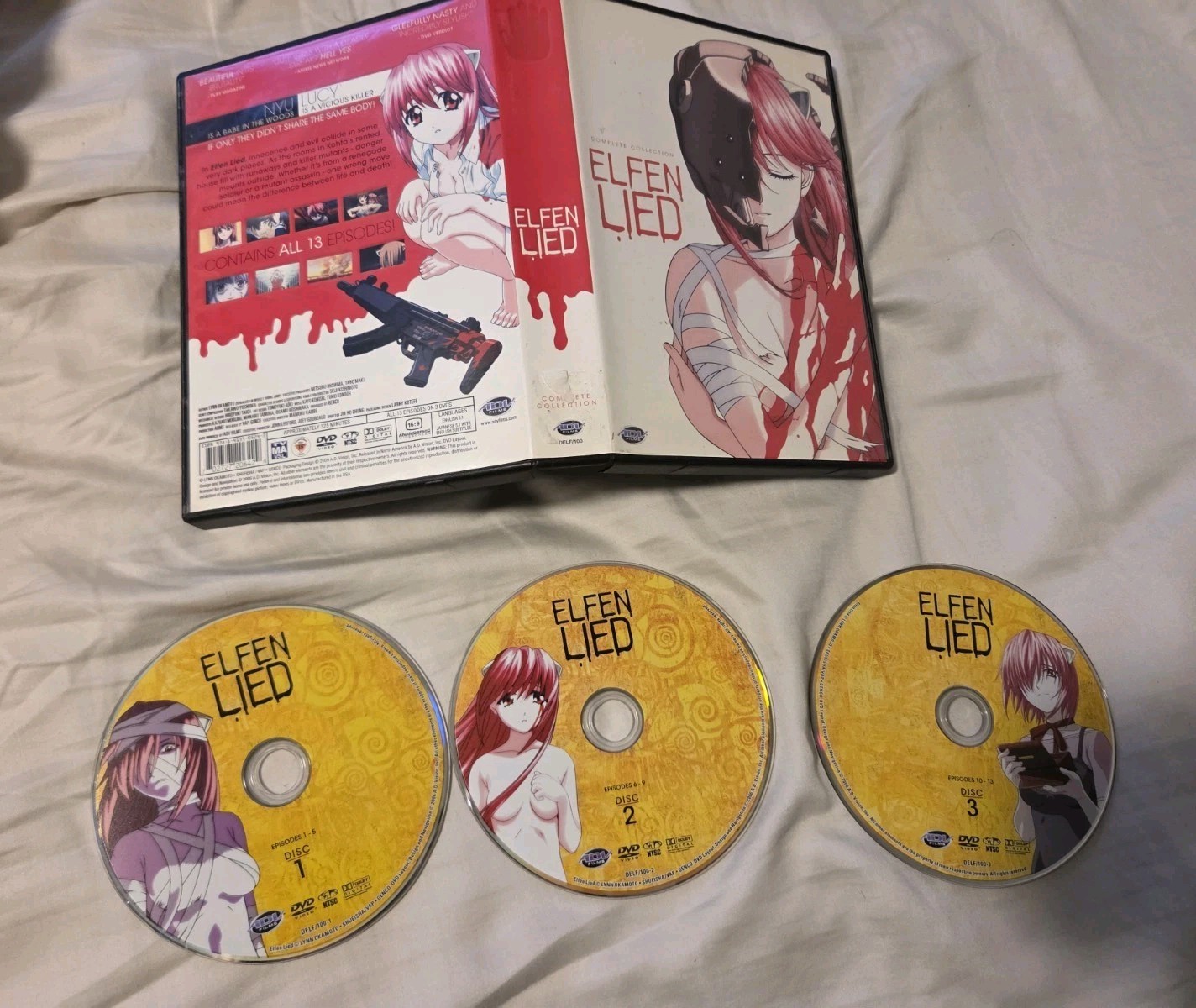 Elfen Lied Complete Collection DVD 3-Disc Set ADV Films Anime