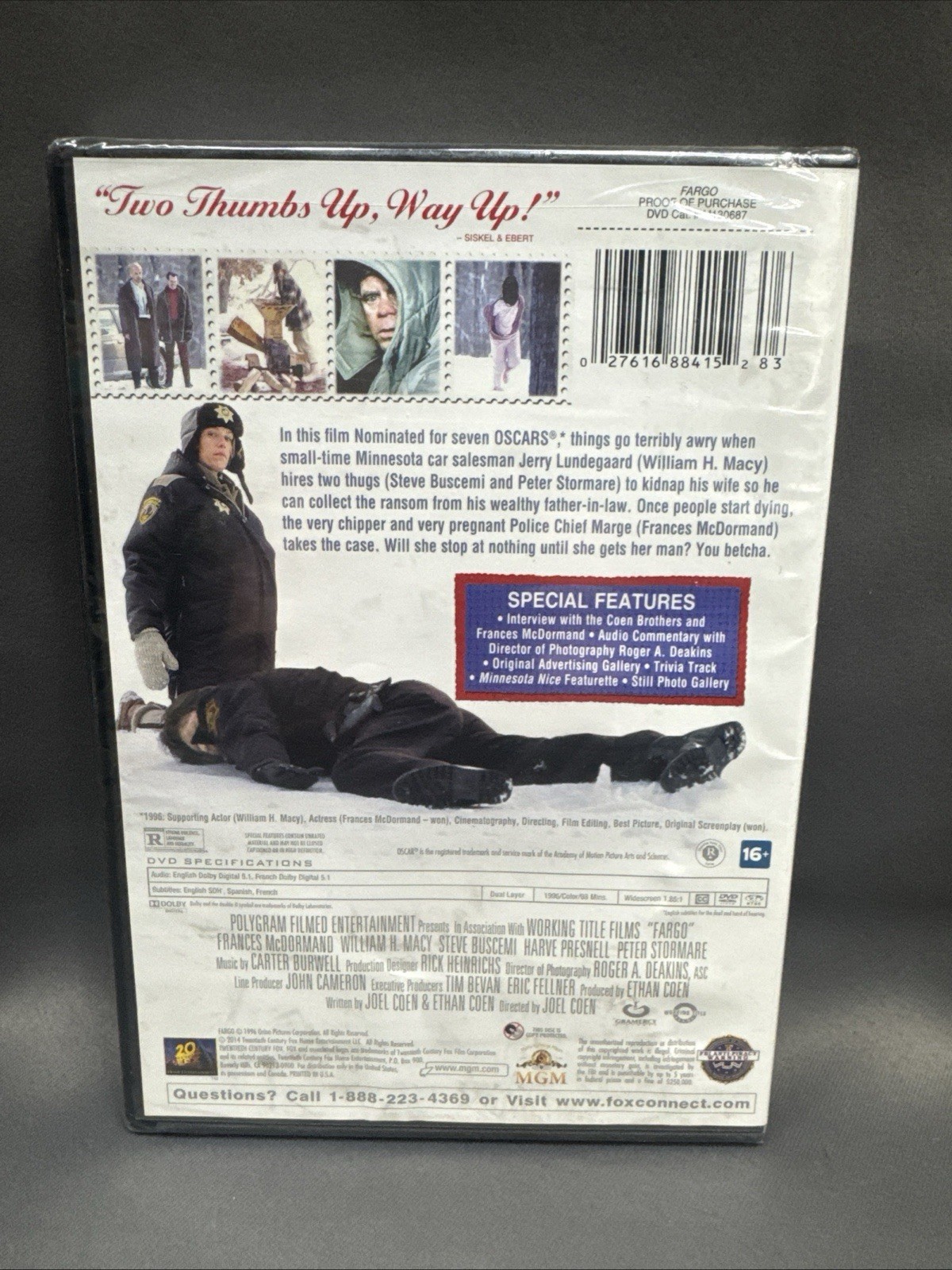Fargo DVD, NEW SEALED Joel Coen And Ethan Coen