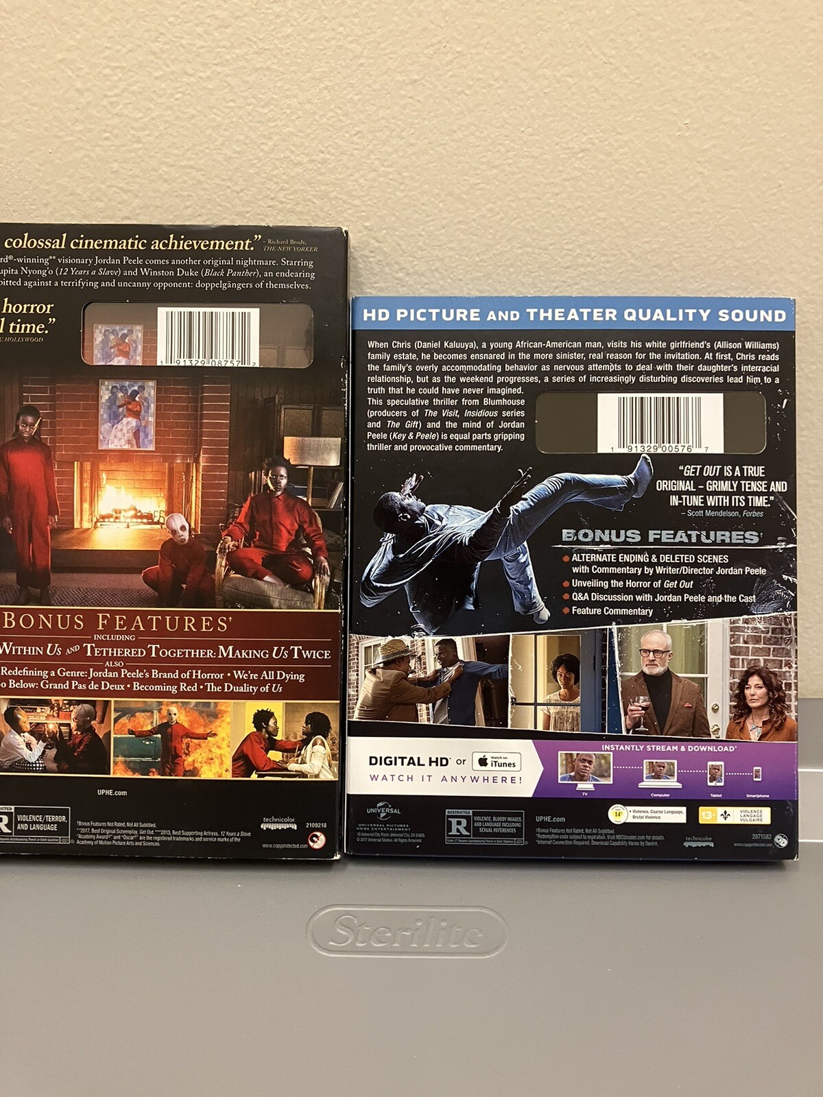 Jordan Peele Horror Collection Get Out BluRay And Us DVD