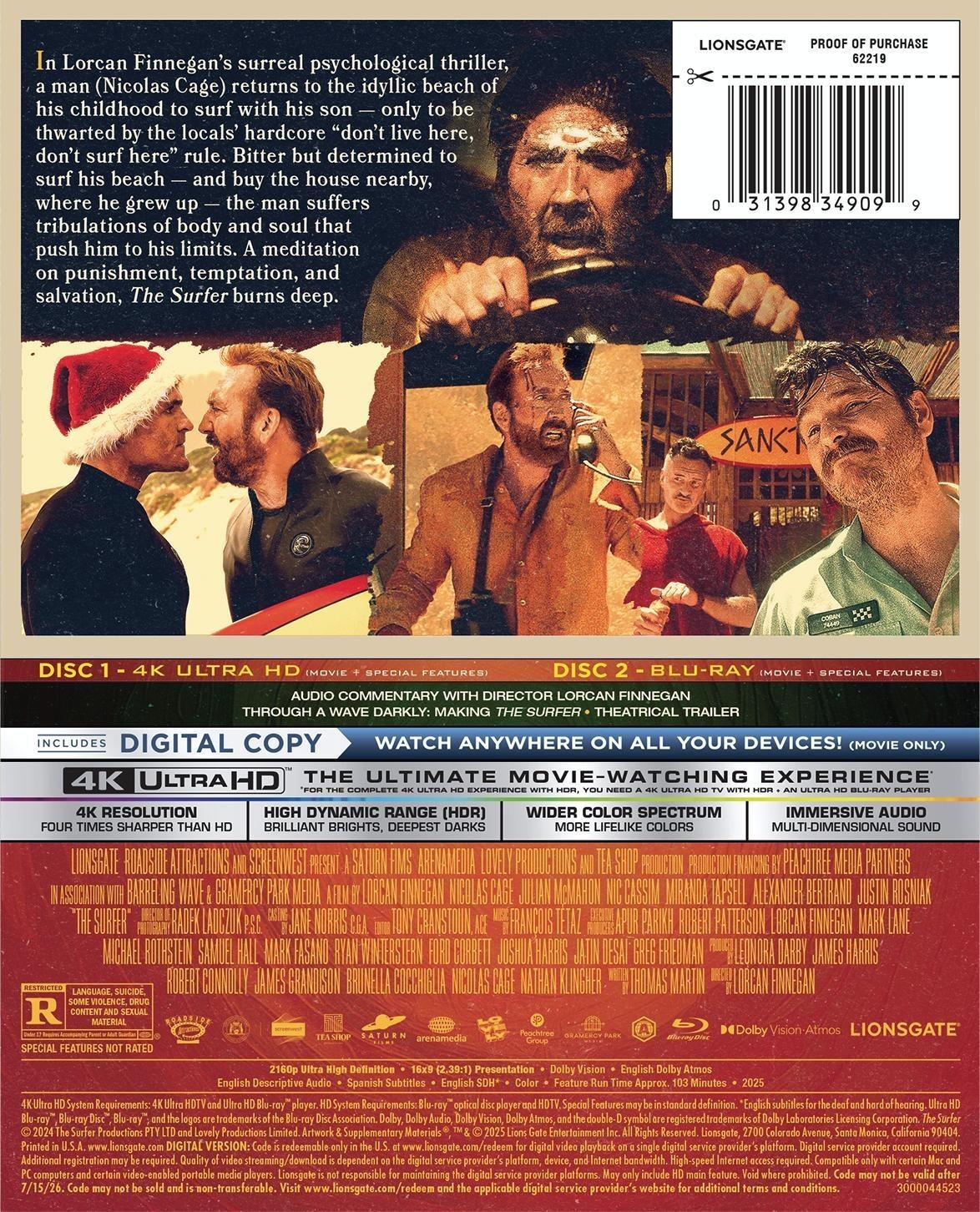 The Surfer 4K Blu-ray DigiPack [2025] Lionsgate Limited Exclusive – ShipsNextDay