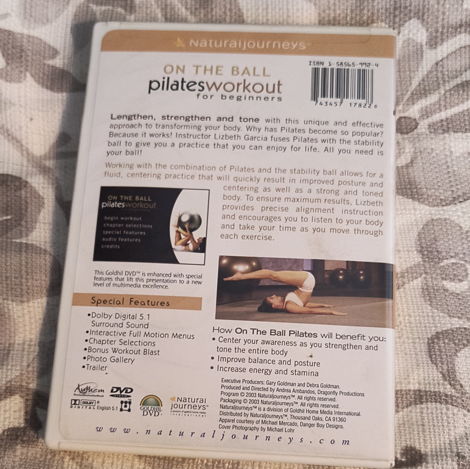 Naturaljourneys On The Ball: Pilates Workout for Beginners DVD DCE (2003) NR