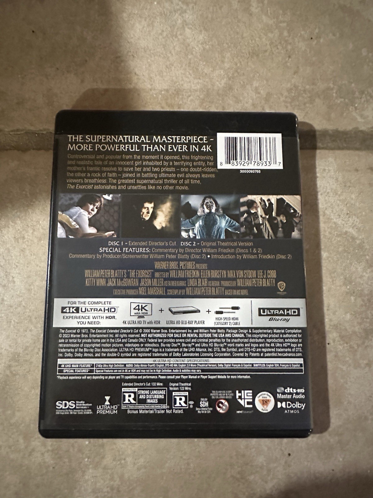 The Exorcist (4K UHD Blu-ray, 2023, 2-Disc) Horror Movie