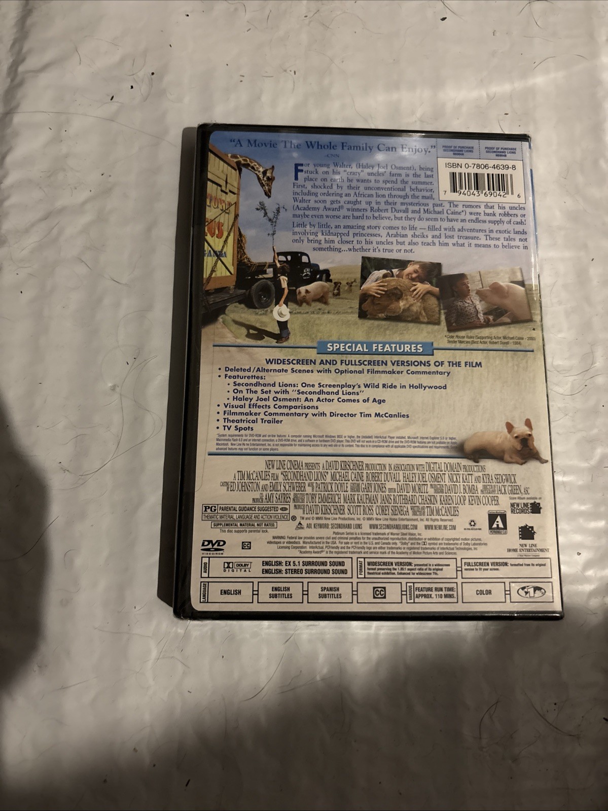 Secondhand Lions (DVD, 2003) Full Screen & Widescreen Sealed Robert Duvall