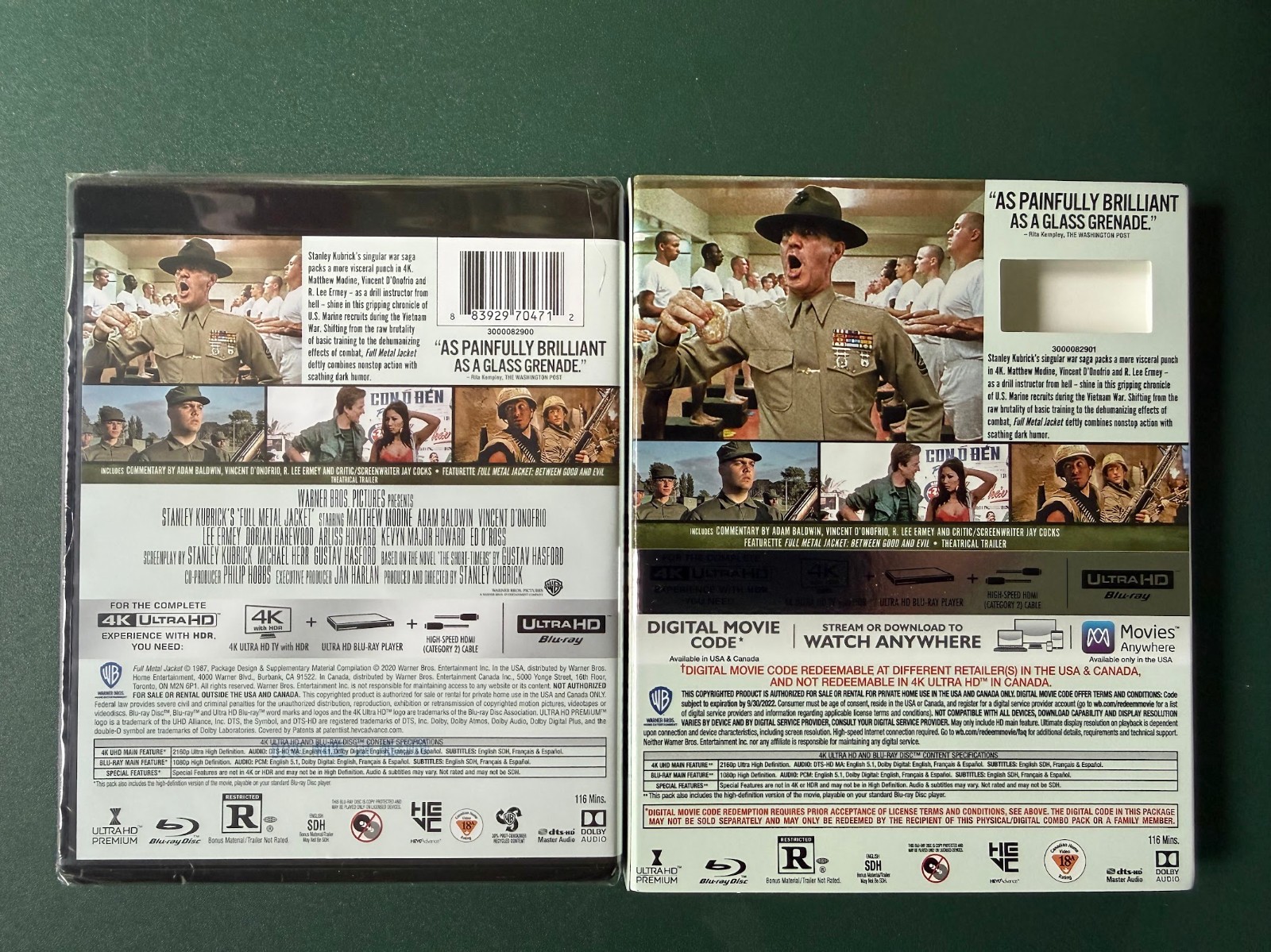 Full Metal Jacket (4K Ultra HD + Blu-ray + Slipcover) MINT, SEALED, Ohio seller