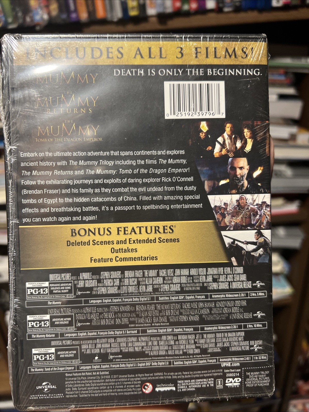 The Mummy Trilogy (DVD) Brendan Fraser, Rachel Weisz, John Hannah, Arnold Vosloo