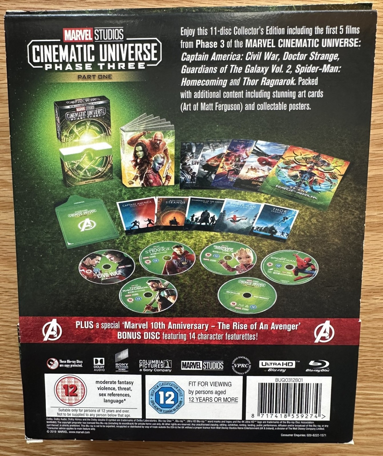 🔥MARVEL STUDIOS PHASE THREE (3) *Parts 1 & 2* 4K ULTRA HD*MINT!*FREE SHIPPING!