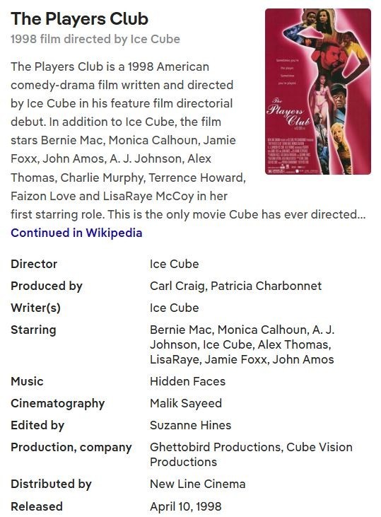 The Players Club [1998] (DVD,1999,Widescreen) Ice Cube,Bernie Mac,Fantastic!