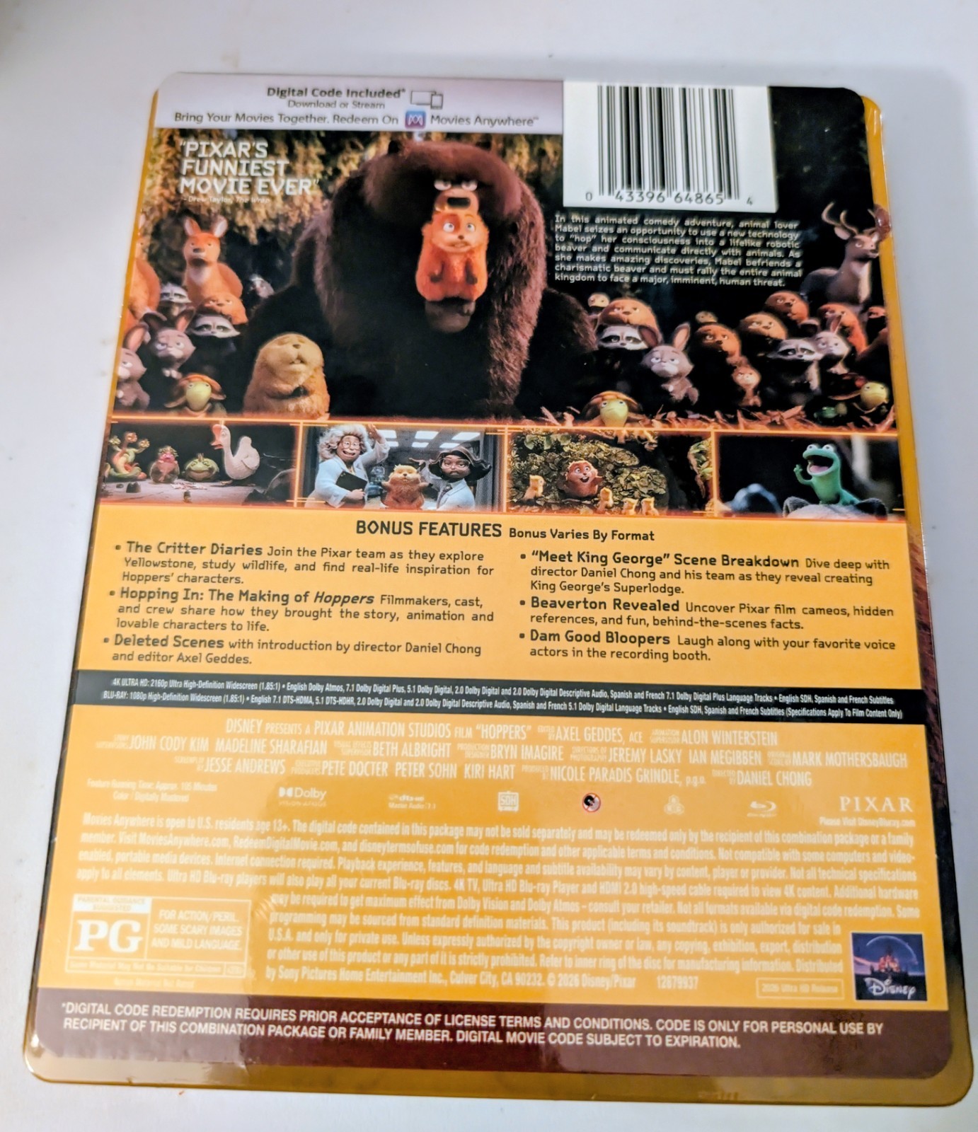 HOPPERS STEELBOOK 4K ULTRA HD + BLU-RAY + DIGITAL NEW! SEALED! BOX SHIPPED!