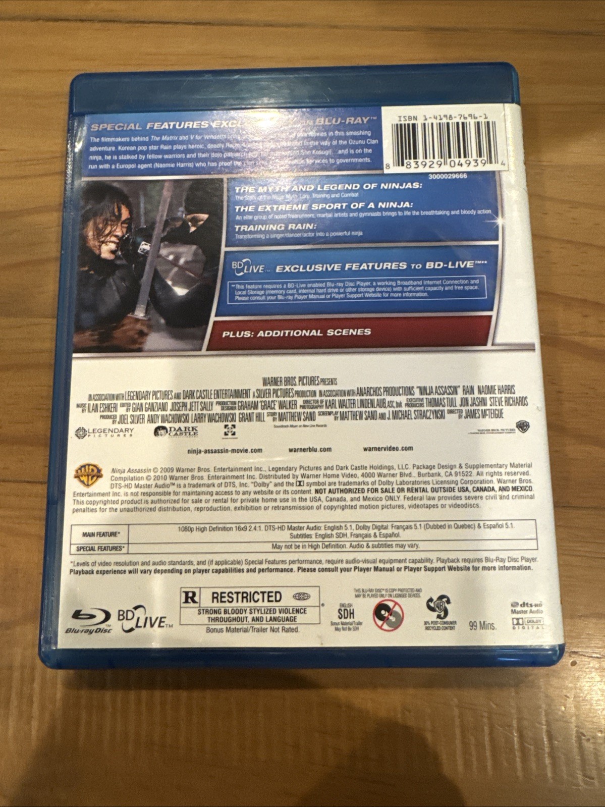 Ninja Assassin (Blu-ray, 2009)