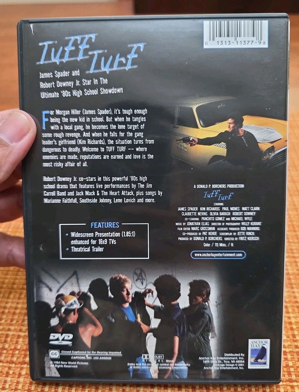 Tuff Turf DVD 1984 Anchor Bay James Spader Robert Downey Jr W/ Insert OOP Mint