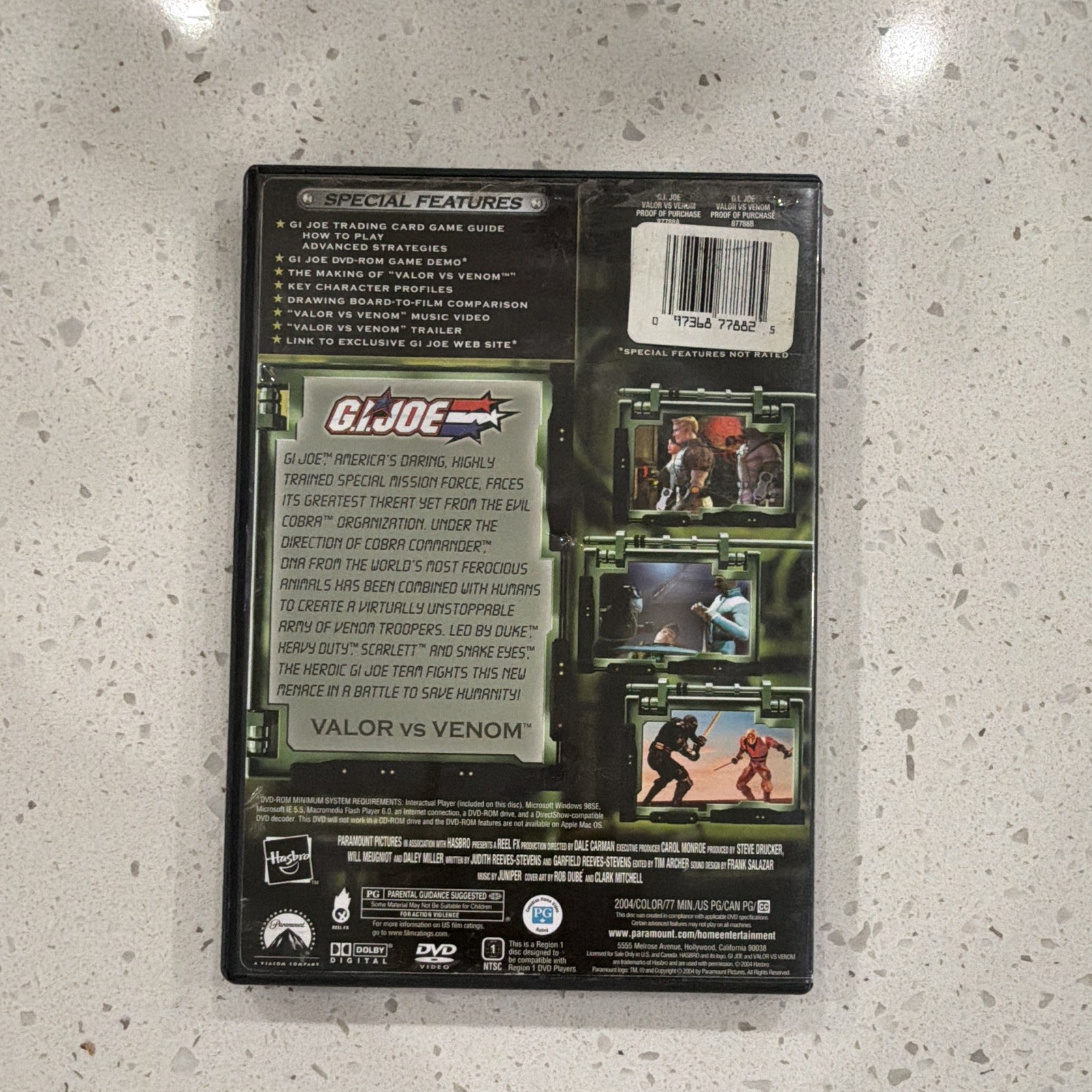 G.I. Joe: Valor vs Venom DVD 2004 PG Widescreen 16:9 Region 1 Paramount