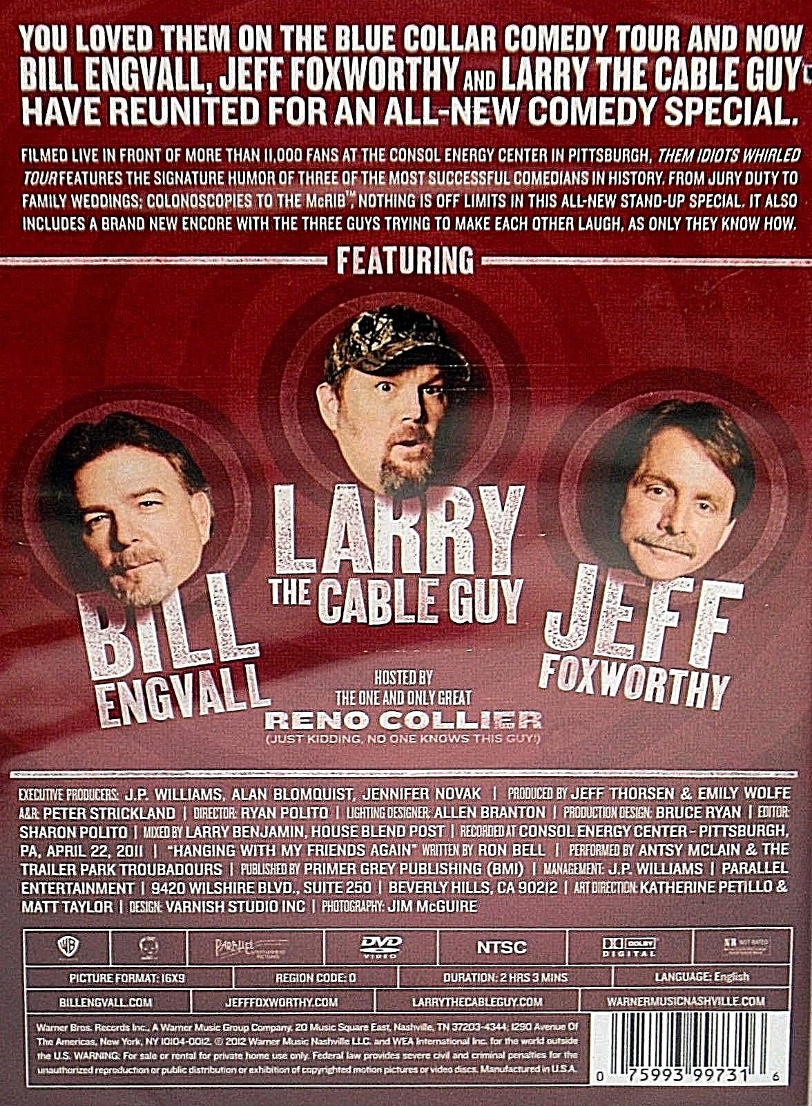 Them Idiots Whirled Tour, DVD New! Jeff Foxworthy, Larry cable guy,Bill Engvall