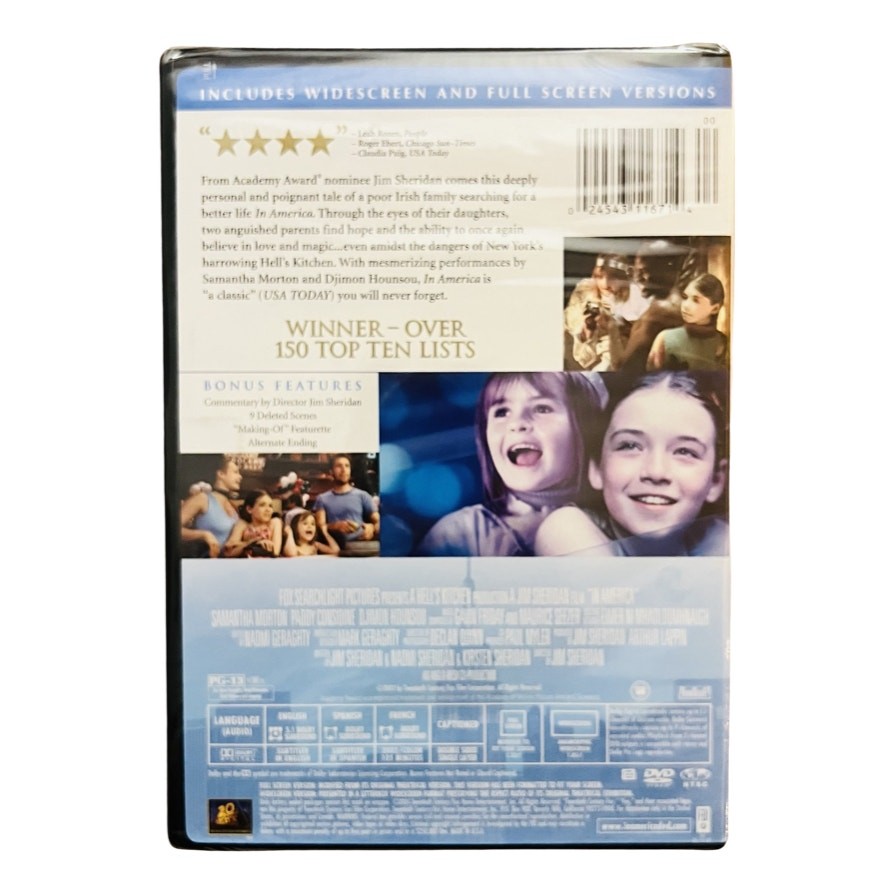 In America DVD Jim Sheridan 2004 Movie Paddy Considine PG13 NEW SEALED