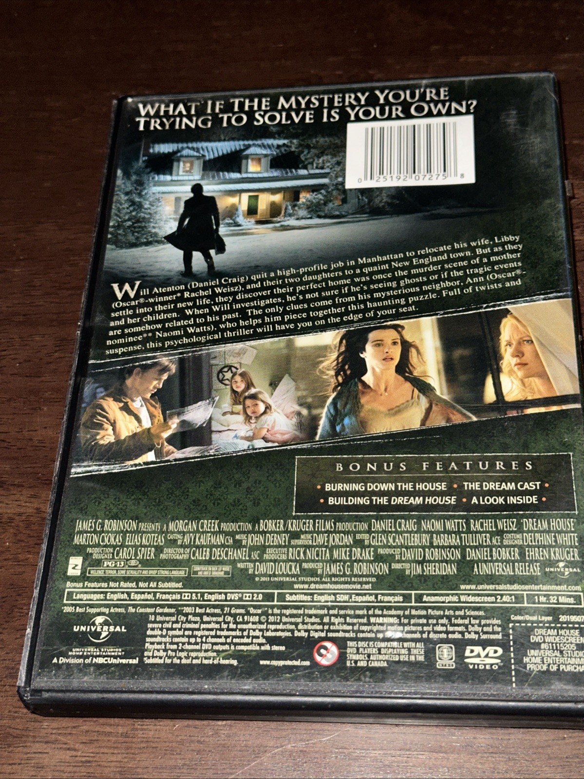 Dream House – DVD – Very Good – Jane Alexander,Elias Koteas,Marton Csokas,Rache