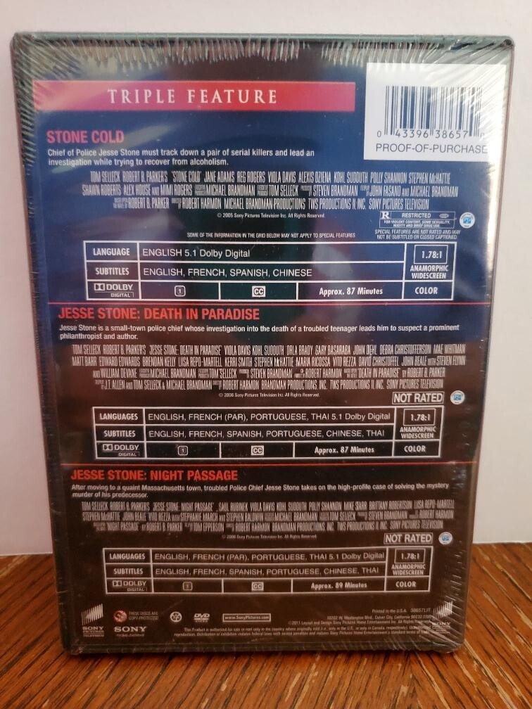 Jesse Stone Collection: Stone Cold /Death In Paradise/ Night Passage (SEALED)DVD