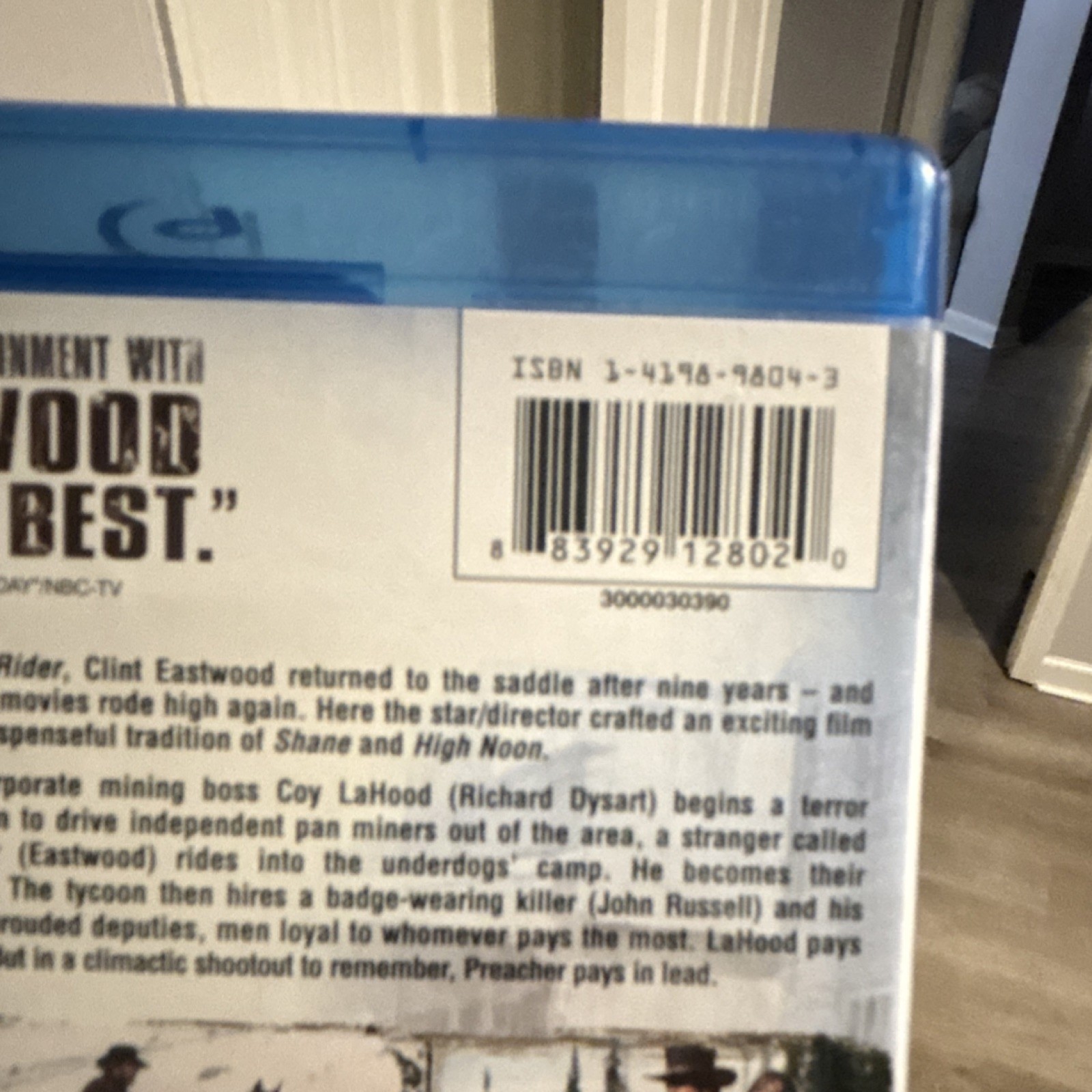 Warner Bros. Pale Rider Blu-ray R Western Clint Eastwood Widescreen 116 Min 1985
