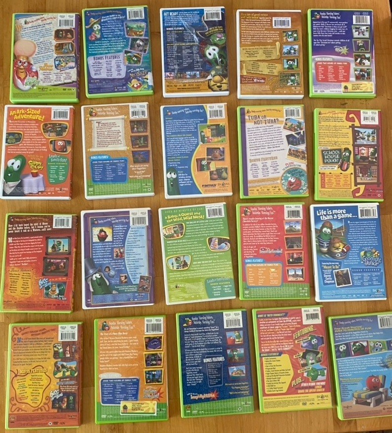 Lot of 20 Veggietales DVD Lot – Children’s Christian Bible Animated Homeschool