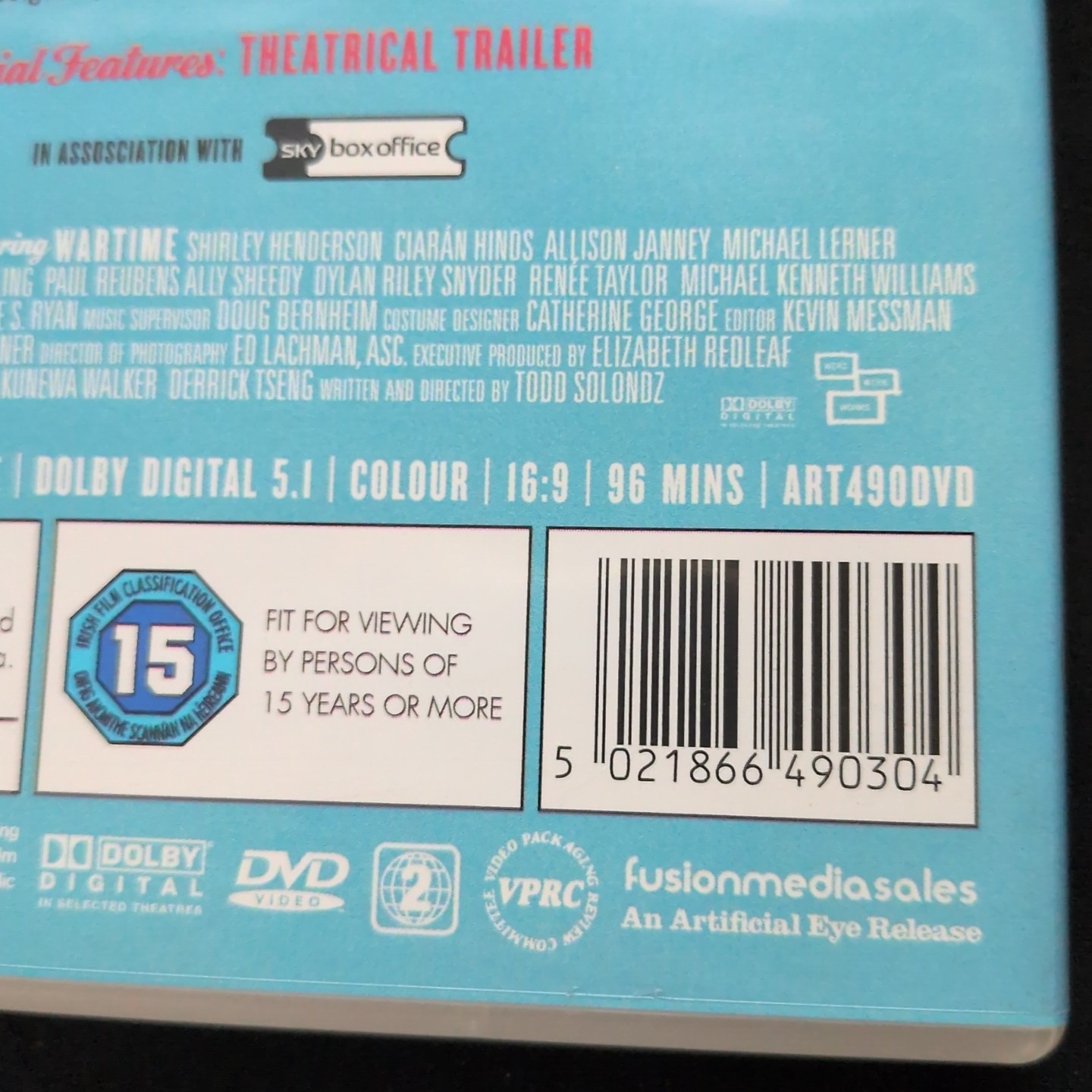 Life During Wartime PAL Region 2 Arthouse DVD Todd Solondz