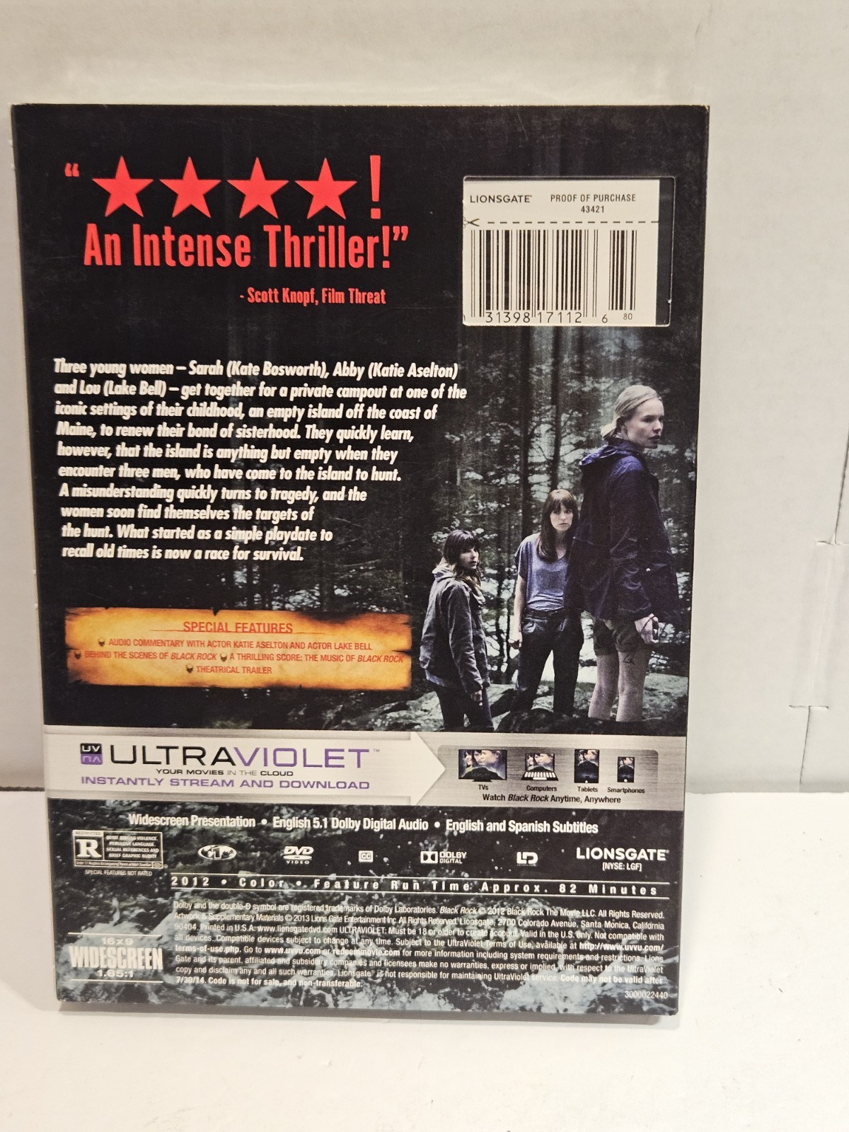 Black Rock (DVD) Katie Aselton Lake Bell Kate Bosworth Will Bouvier Jay Paulson