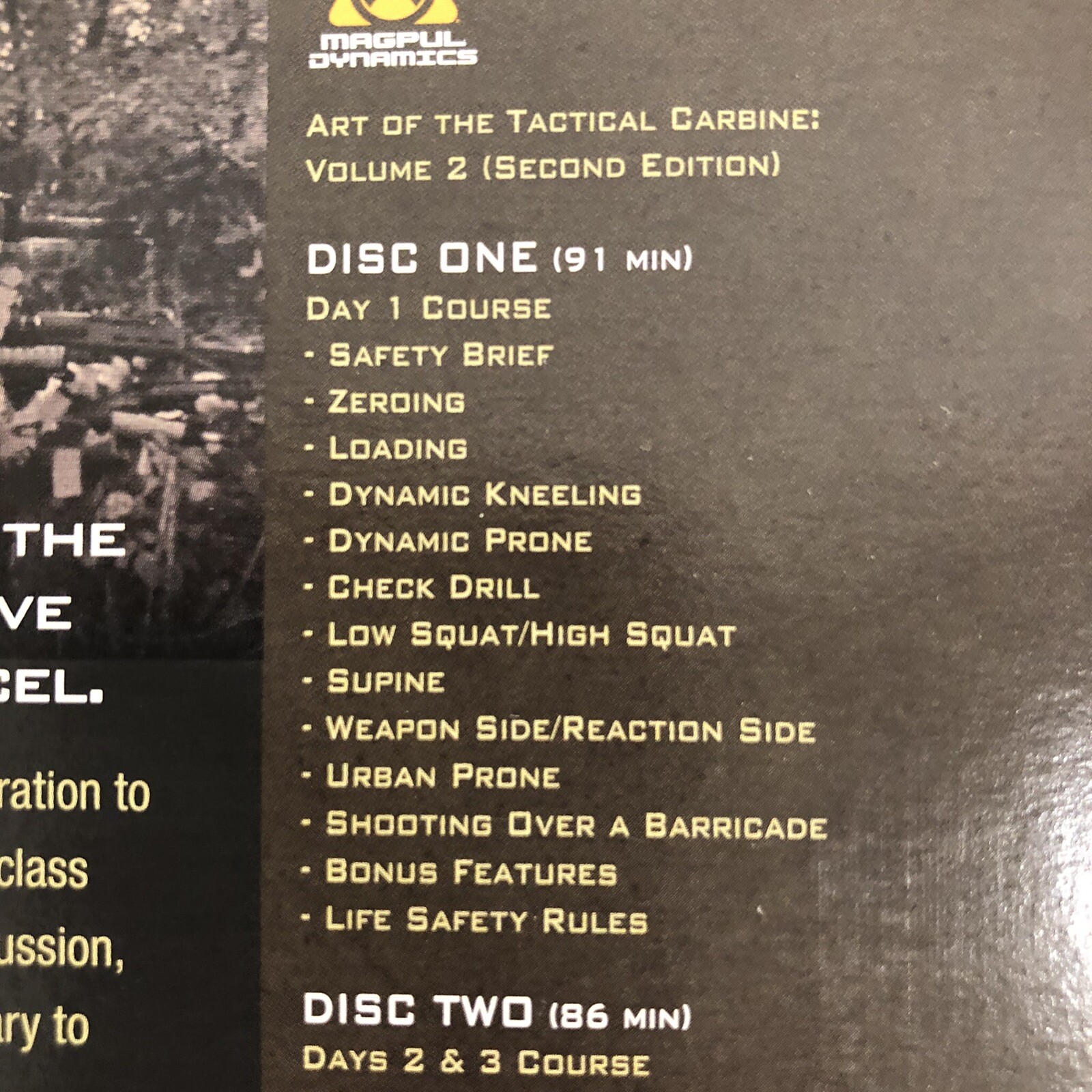 The Art Of Tactical Carbine Volume 2 DVD 4 Disc Set