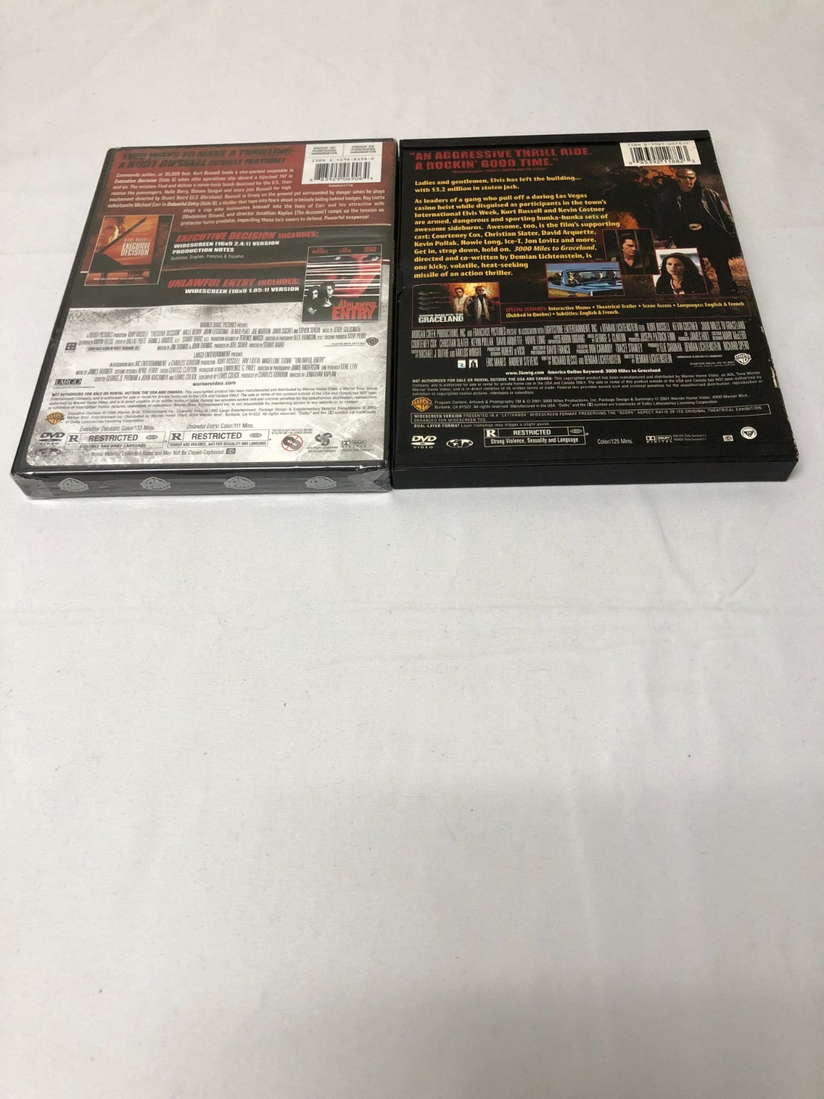 Kurt Russell Collection- Executive Decision + UnLawful Entry & 300 Miles to Grac