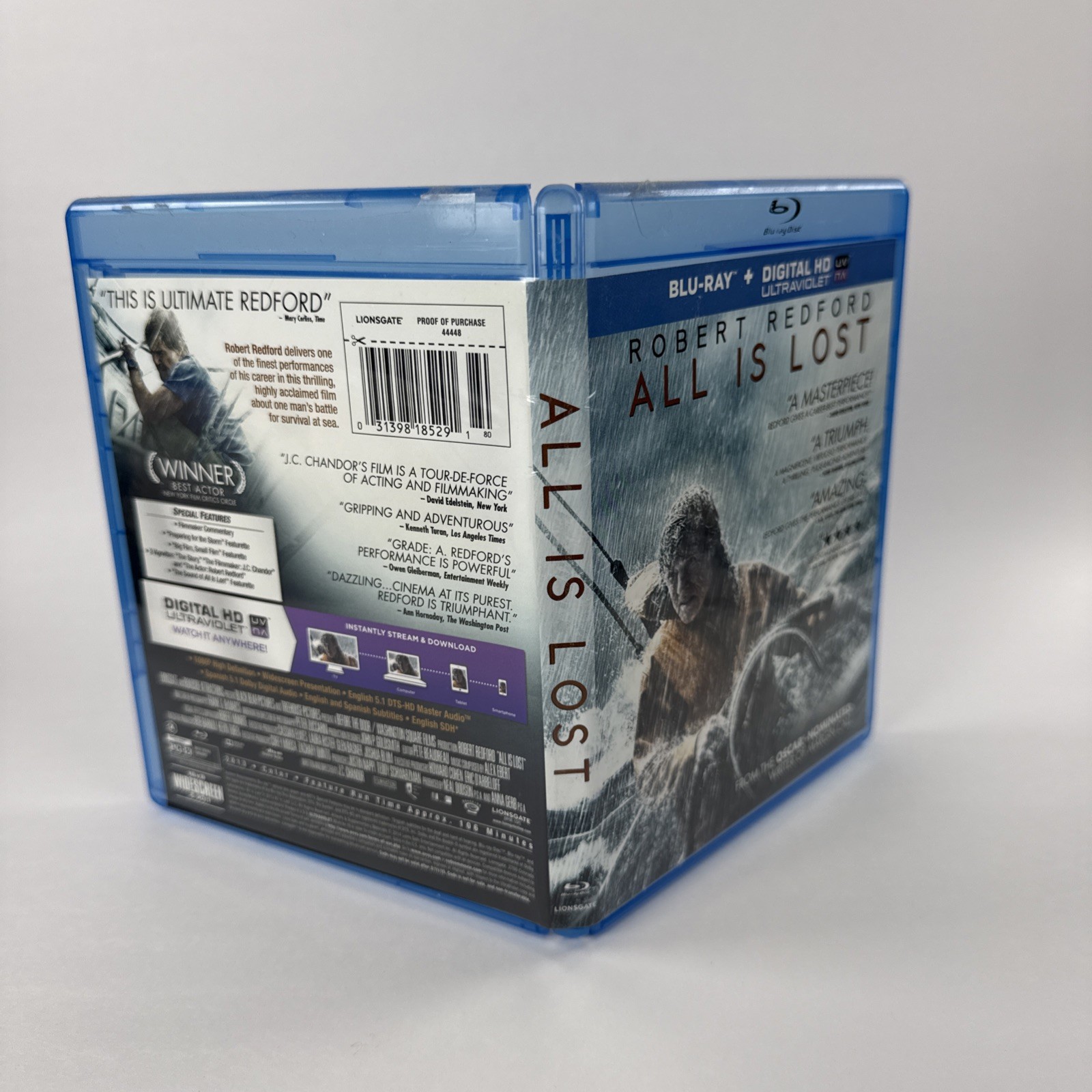 All Is Lost (Blu-ray, 2013) Widescreen Robert Redford