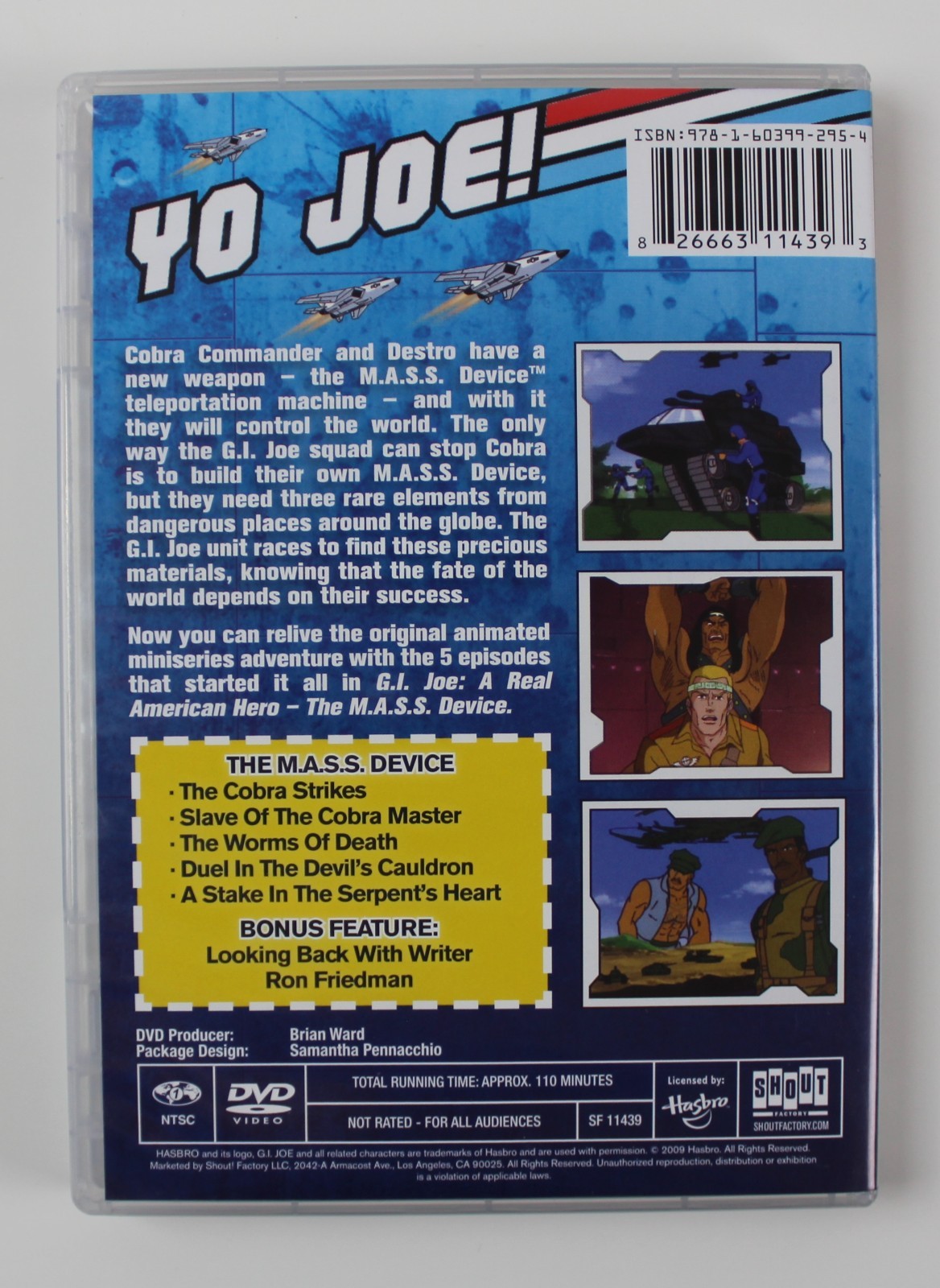 2009 G.I. JOE THE M.A.S.S. DEVICE DVD Hasbro Shout Factory 110 min. READ