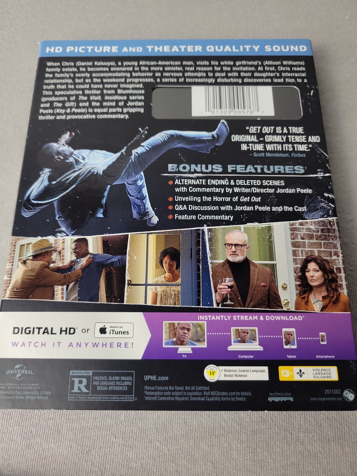 Get Out Blu-ray + DVD + Digital HD Daniel Kaluuya Jordan Peele Movie 2017