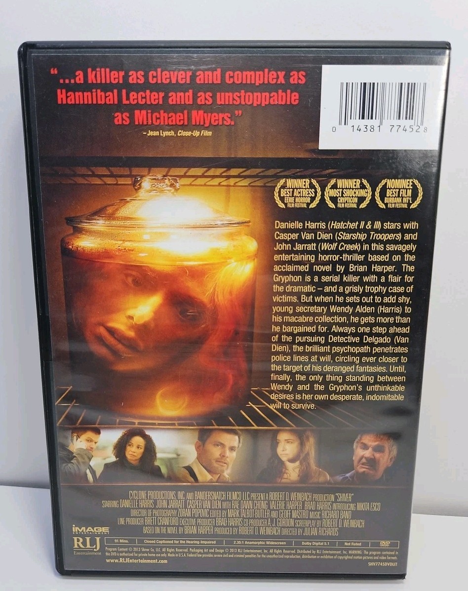 Shiver (DVD, 2012) Casper Van Dien, Rae Dawn Chong, Danielle Harris, Brad Harris
