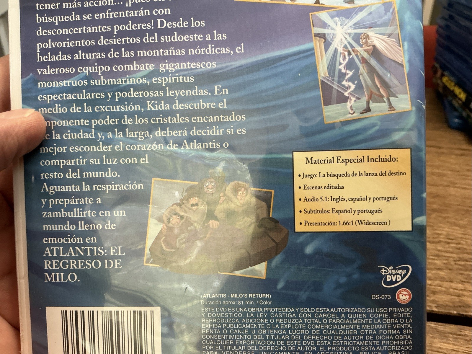 Atlantis The Return of Milo WALT DISNEY – DVD Spanish English Region 1 & 4