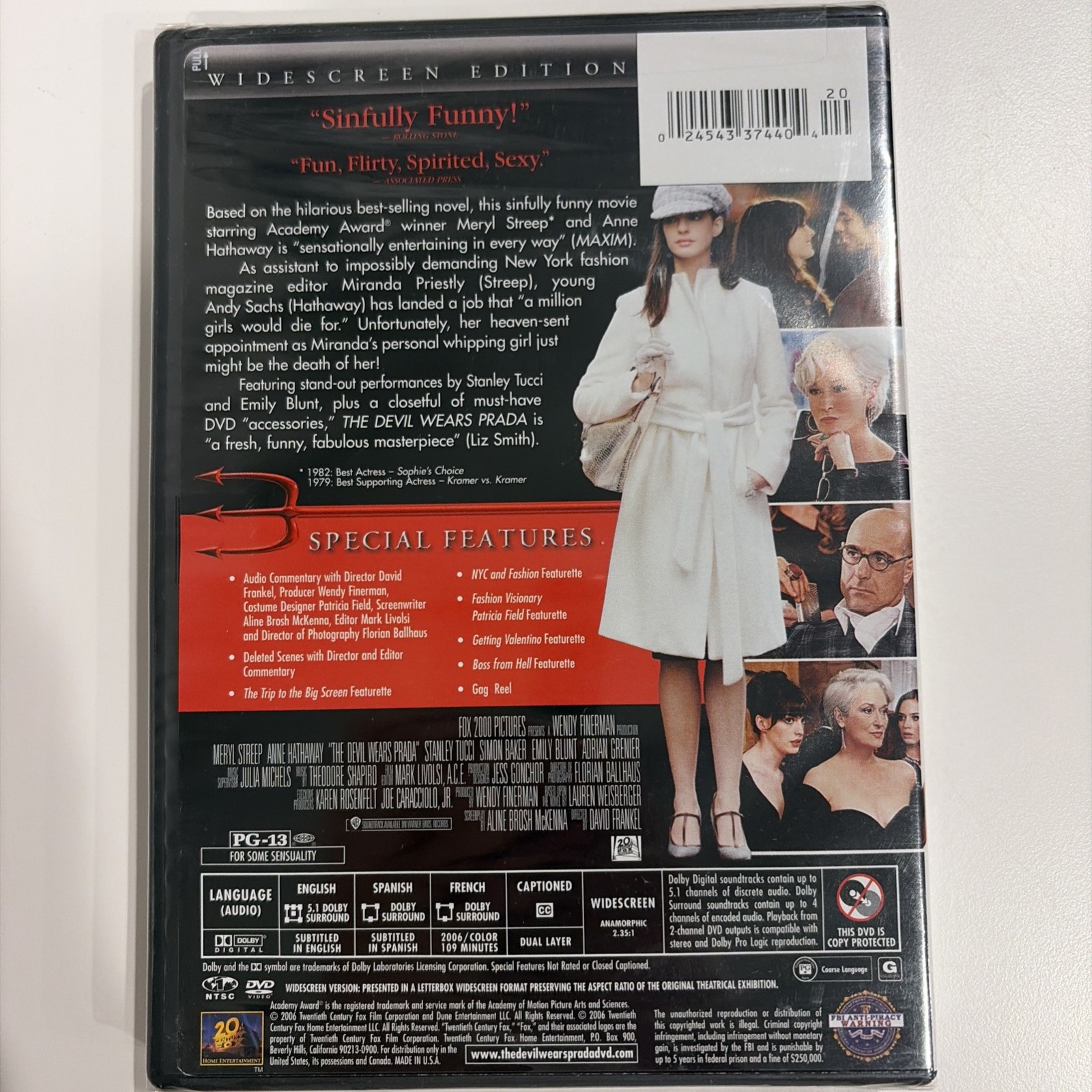 The Devil Wears Prada Movie, DVD, New, Factory Sealed, 2006, Original