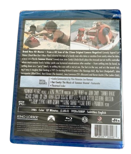 Summer Rental Blu-ray John Candy Richard Crenna Carl Reiner Karen Austin Rip