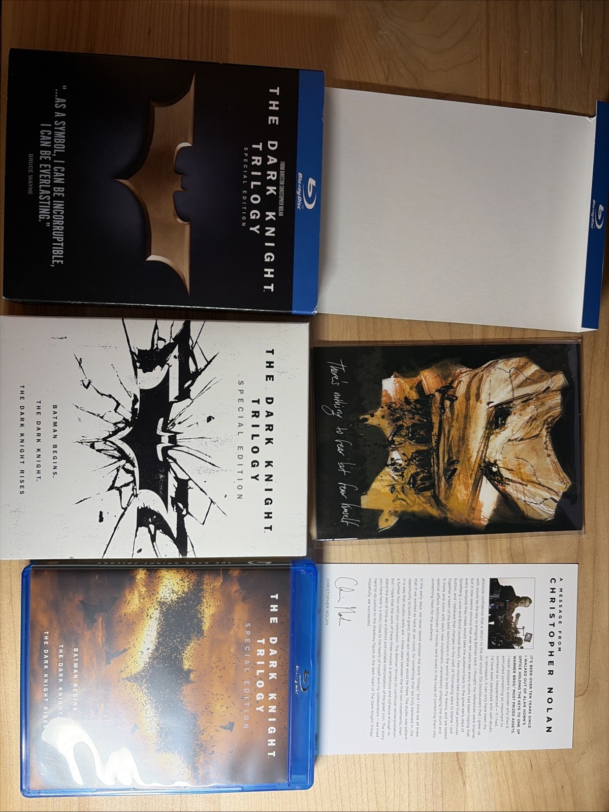 The Dark Knight Trilogy Special Edition Blu Ray Box Set W Rare Black Slipcover