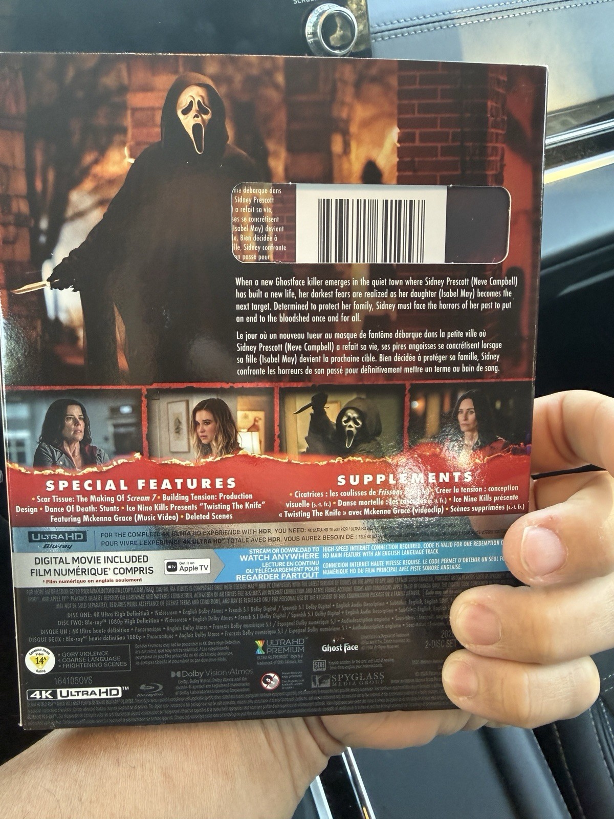 Scream 7 4K Blu-Ray Brand New with slipcover 2026