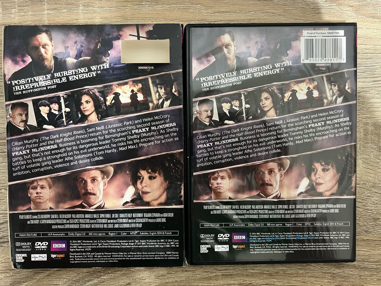 Peaky Blinders – Season 2 DVD 2 Disc Set w/ Slip Cover