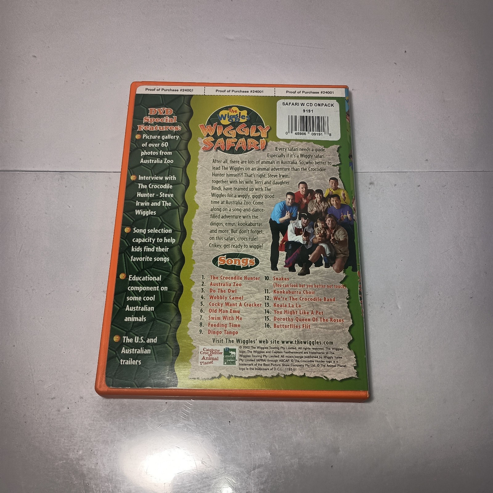 Rare The Wiggles – Wiggly Safari DVD 2002 With The Crocodile Hunter Steve Irwin