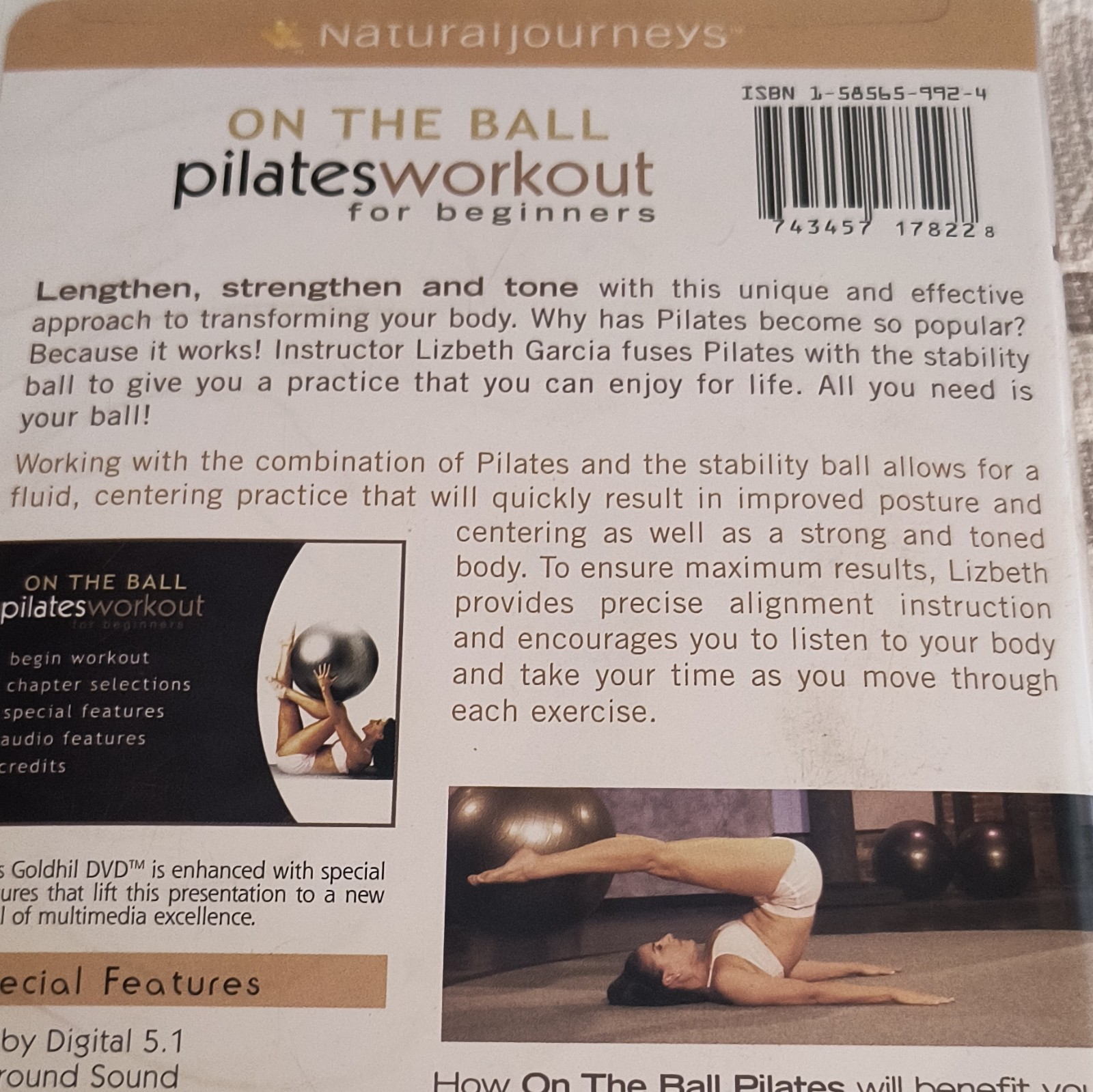 Naturaljourneys On The Ball: Pilates Workout for Beginners DVD DCE (2003) NR