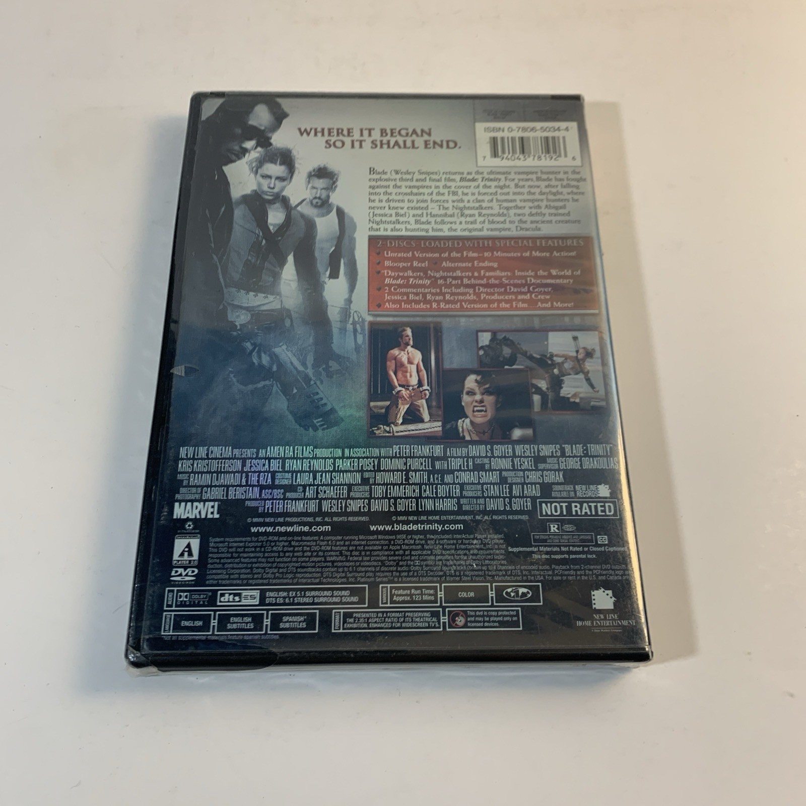Blade: Trinity Wesley Snipes 2 Disc – NEW Sealed – Marvel COMIC Book Inside