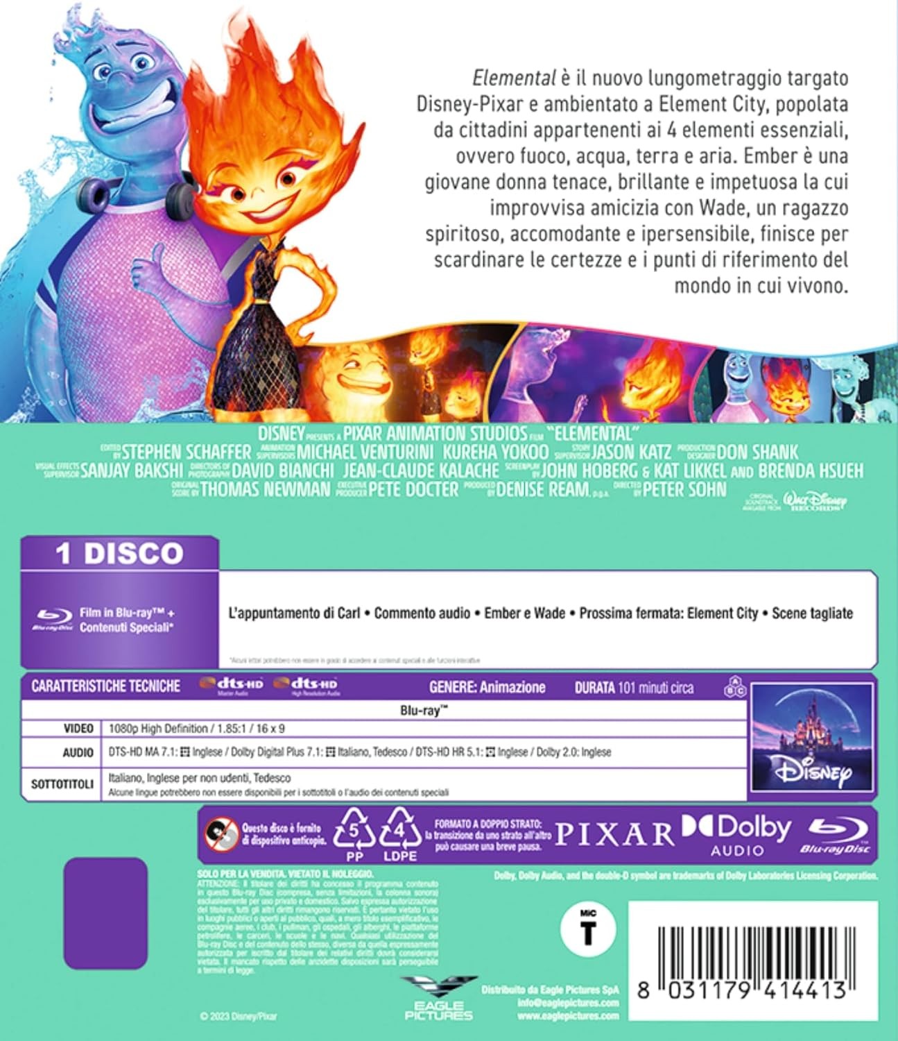 Elemental – Bd (Blu-ray) Peter Sohn (UK IMPORT)