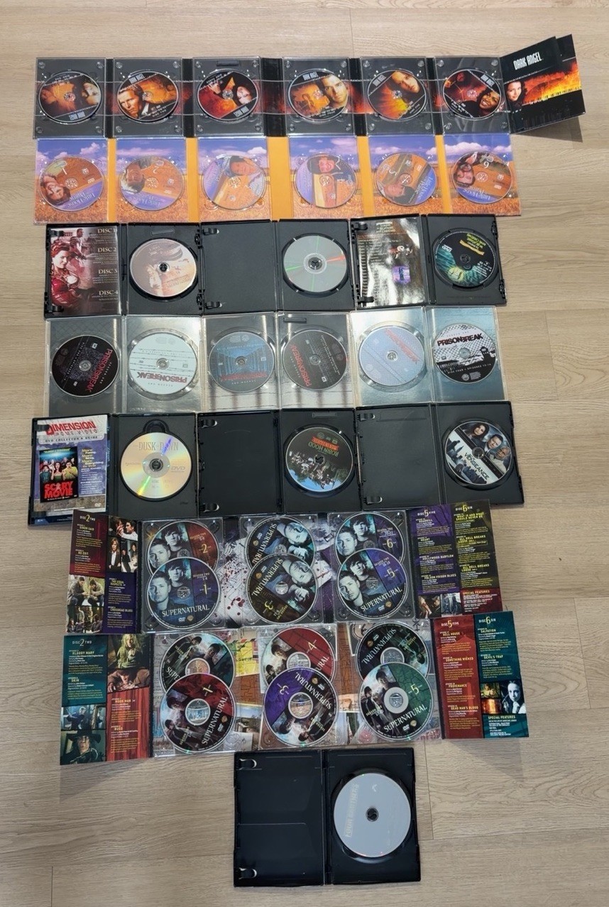 DVD Movie & TV Series Lot Supernatural Prison Break Dark Angel Spartacus 14