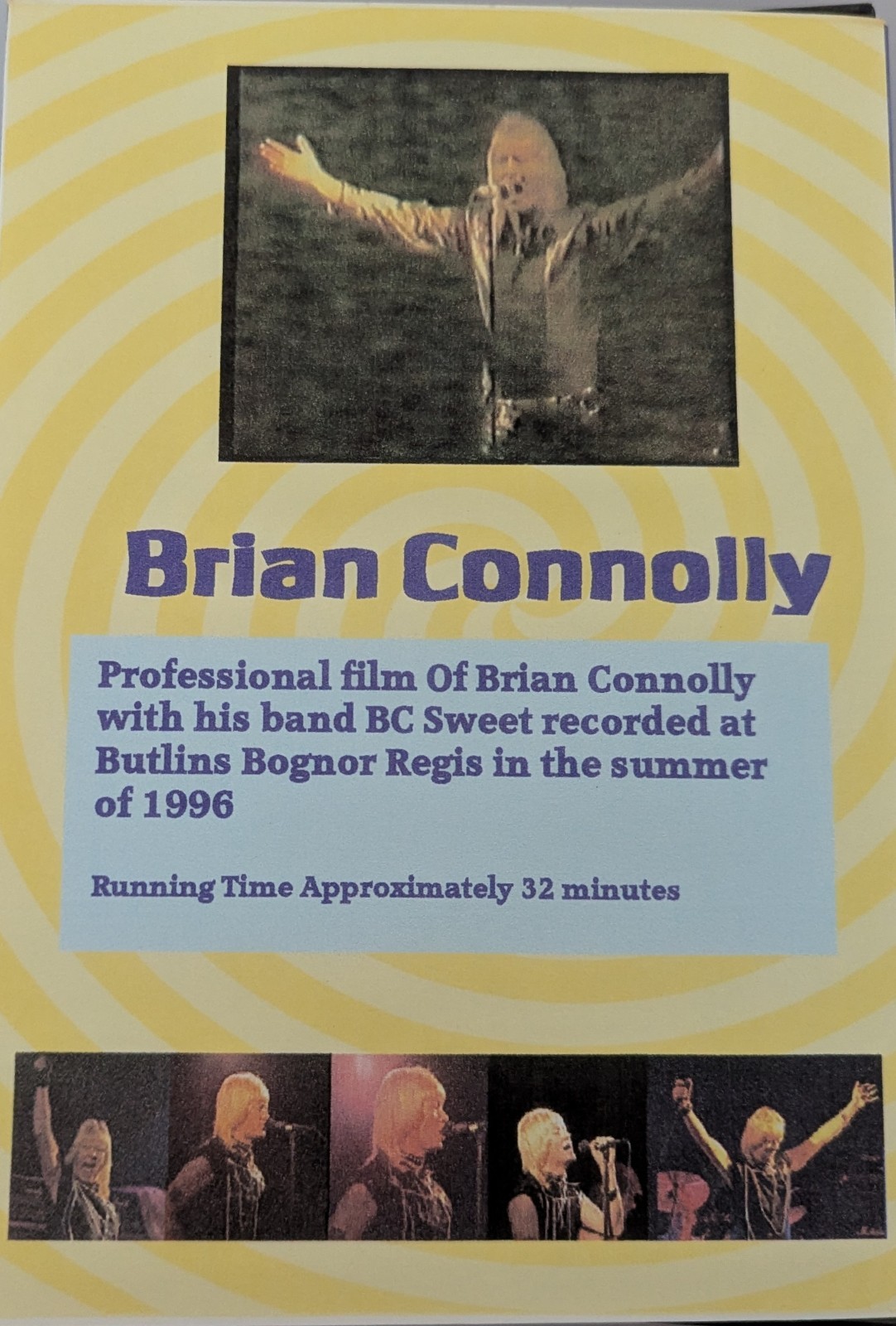 Brian Connolly Butlins 1996 Concert DVD Very Good Condition Sweet