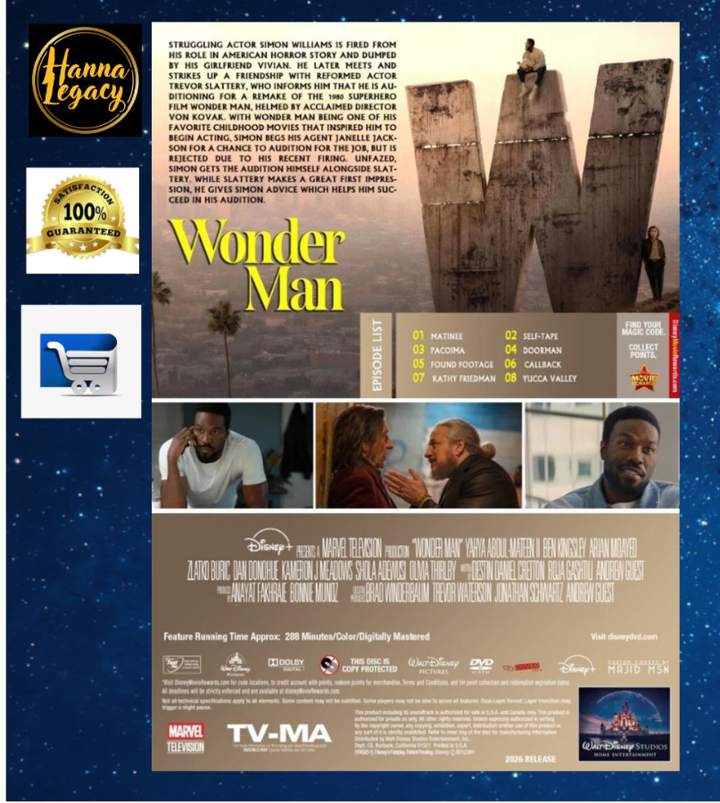 NEW Wonder Man (2026) Complete Mini Series Region Free DVD Full HD