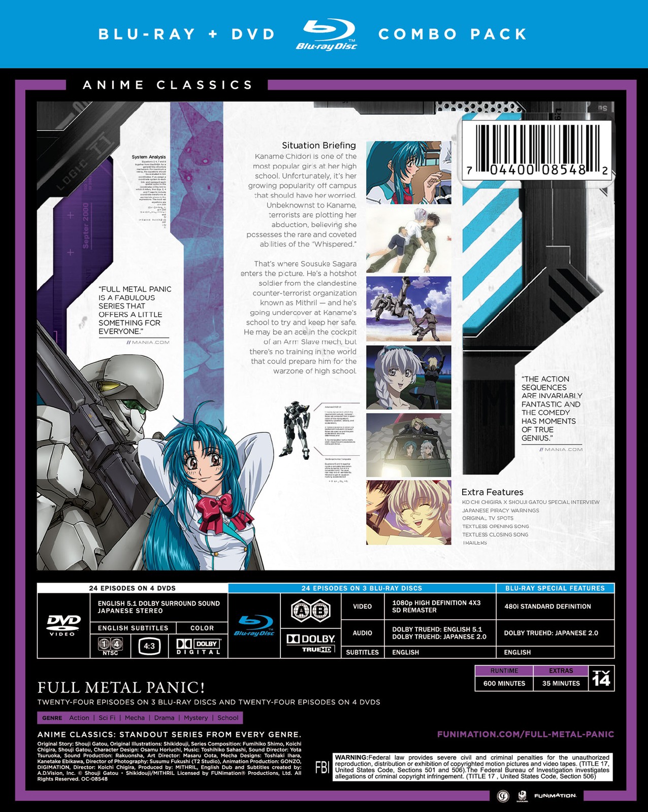 New Full Metal Panic! – The Complete Series (Blu-ray + DVD)